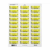 イエローサークル差出人住所ラベル ラベル (フルシート)