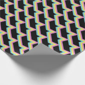 イエローシアンマゼンダストライプのン ラッピングペーパー (角)