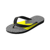 イエローシェブロンキッズトンビーチサンダル キッズビーチサンダル (アングル)