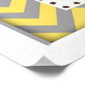 イエローシェブロンゾウ子供部屋ウォールアート ポスター (角)