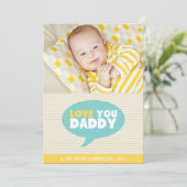 イエローシェブロンラブユーパパ |父の日カード カード (スタンド正面)