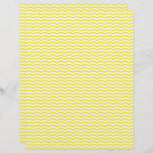 イエローシェブロン/ジグザグスクラップブック紙 (正面/裏面)