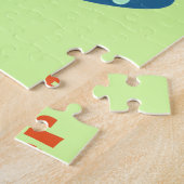 イエローシックイースターエッグパーソナライズされた名 ジグソーパズル (側面)