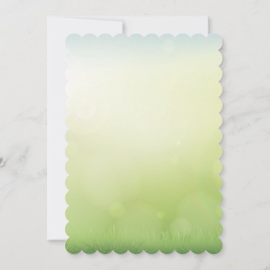 イエローシックイースターエッグ狩りバニーさくらんぼボウ 招待状 (裏面)