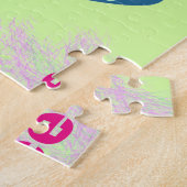 イエローシックエッグイースターパーソナライズされた名 ジグソーパズル (側面)