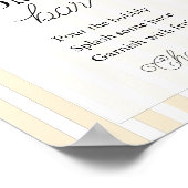 イエローシックテニスベビーシャワーモモモモザバーサイン ポスター (角)