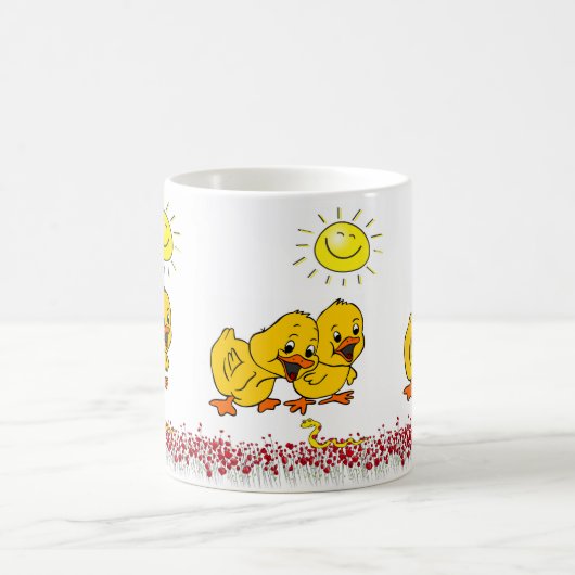 イエローシックフローラサンウォームマグ コーヒーマグカップ (中央)