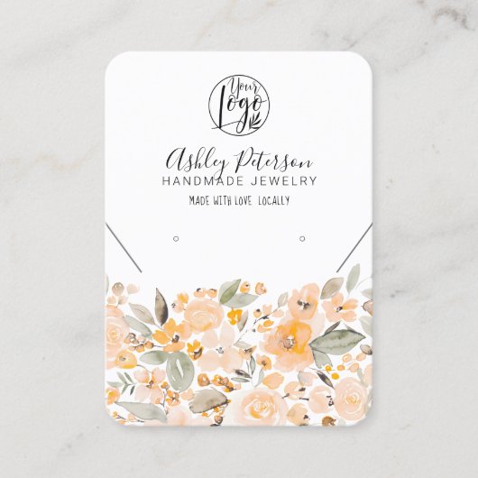 イエローシックフローラロゴジュエリーイヤリングネックレス 名刺 (正面)