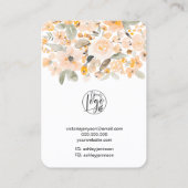 イエローシックフローラロゴジュエリーイヤリングネックレス 名刺 (裏面)