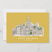 イエローシティスカイライン企業のクリスマスカード シーズンカード (正面)