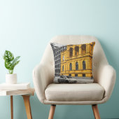 イエローシティ建物ミニマリスト写真 クッション (椅子)