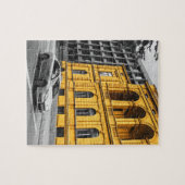 イエローシティ建物ミニマリスト写真 ジグソーパズル (横)