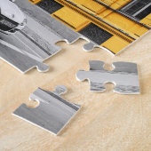 イエローシティ建物ミニマリスト写真 ジグソーパズル (側面)