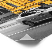 イエローシティ建物ミニマリスト写真 ポスター (角)