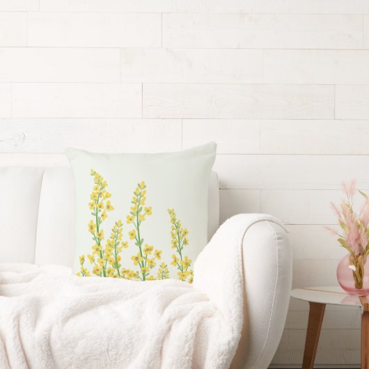 イエローシトリモダンンフローラ開花 クッション (ソファ)