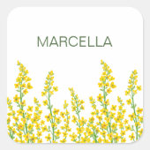 イエローシトリモダンンフローラ開花 スクエアシール (正面)