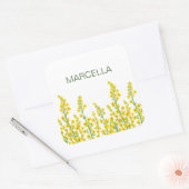 イエローシトリモダンンフローラ開花 スクエアシール (封筒)