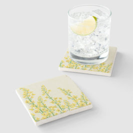 イエローシトリモダンンフローラ開花 ストーンコースター