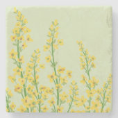 イエローシトリモダンンフローラ開花 ストーンコースター (正面)