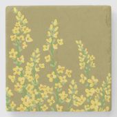イエローシトリモダンンフローラ開花 ストーンコースター (正面)