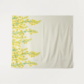 イエローシトリモダンンフローラ開花 タペストリー (正面(横))