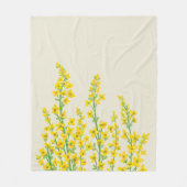 イエローシトリモダンンフローラ開花 フリースブランケット (正面)