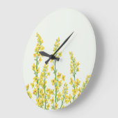 イエローシトリモダンンフローラ開花 ラージ壁時計 (傾斜)