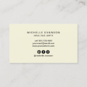 イエローシトリンクリスタルマッサージセラピスト 名刺 (裏面)