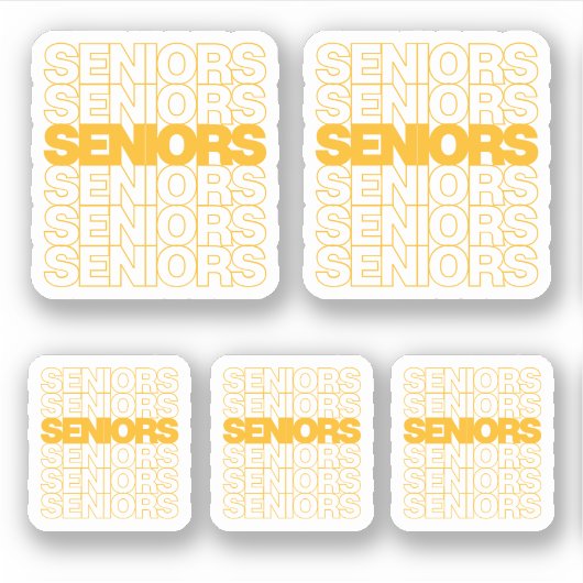 イエローシニアのセニアスカスタムカットのセット シール (正面)