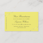 イエローシメリーシルバーの装飾モダン付き 名刺 (裏面)