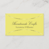 イエローシメリーシルバーの装飾モダン付き 名刺 (正面)