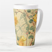 イエローシャビーコテージ蝶 カフェラテマグ (右アングル)