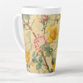 イエローシャビーコテージ蝶 カフェラテマグ (左アングル)