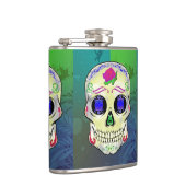 イエローシュガースカルとパープルバラ フラスク (右)