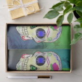 イエローシュガースカルとパープルバラ 薄葉紙 (ギフト)