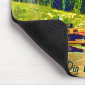 イエローショベルパワーショベルアートマウスパッド マウスパッド (コーナー)