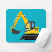 イエローショベル重子供へ機 マウスパッド (マウス)