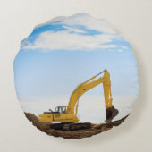 イエローショベル ラウンドクッション (裏面)