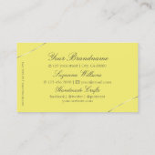 イエローシルバーデコきらめくールダイヤモンドとロゴ 名刺 (裏面)