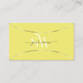 イエローシルバーデコールとモノグラムプロフェッショナル 名刺 (正面)