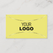 イエローシルバーデコールとロゴスタイリッシュのみ 名刺 (正面)