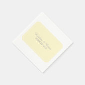 イエローシンプルエレガント紙ナプキンス スタンダードカクテルナプキン (角)