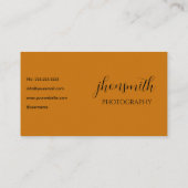 イエローシンプルクリエイティブフォトシュート 名刺 (裏面)