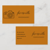 イエローシンプルクリエイティブフォトシュート 名刺 (正面/裏面)