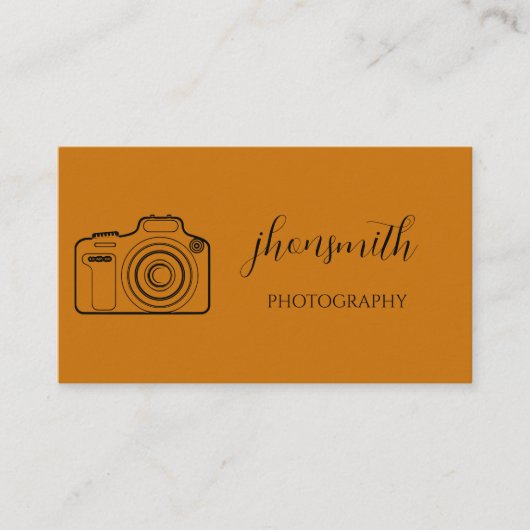 イエローシンプルクリエイティブフォトシュート 名刺 (正面)