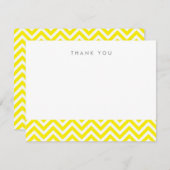 イエローシンプルシボロンありがとうノートカード ノートカード (正面/裏面)