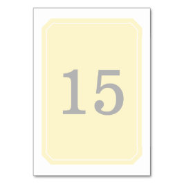 イエローシンプルテーエレガントブルカード テーブルナンバー