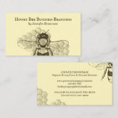 イエローシンプルハニカムビーレトロ機構 名刺 (正面/裏面)