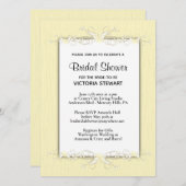 イエローシンプルブライダルシャワー招待 招待状 (正面/裏面)