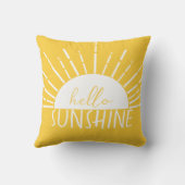 イエローシンプルモダンハローサンシャイン クッション (裏面)
